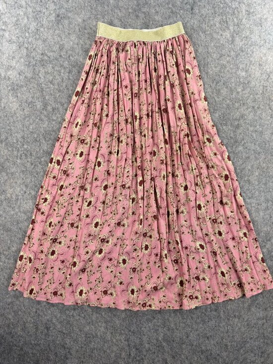 Sweewe Dresses & Skirts - Sweewe Paris Maxi Skirt Boho Pink Floral Flowy Sz M